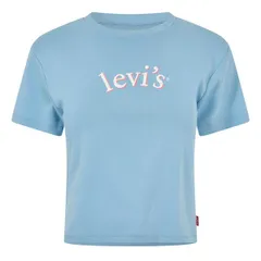 リーバイス レディース トップス シャツ Levis Womenshort Sleeve Boxy Western Criss Cross Baby Tee Blue Serif ブルー