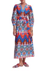 ボーデン レディース トップス ワンピース ミディ コットン Boden Octavia Cotton Midi Dress Multikat Dream マルチカラー