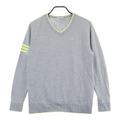 サイズ：M ADIDAS GOLF アディダスゴルフ AF8611 蓄熱裏地付 ニットセーター ウール混  グレー系 [240101711784] ゴルフウェア メンズ ストスト