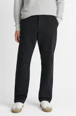 ヴィンス メンズ ボトムス カジュアルパンツ コットン Vince Louie Peached Stretch Cotton Pants Black ブラック