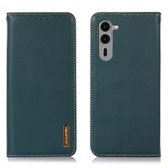 for Arrows We2 Plus ケース 手帳型 本革 for アローズwe2 プラス F-51E カバー 牛革 財布型 上質ナッパレザー 高級本皮 耐衝撃 マグネット式ボタン スピーカーホール付き カード収納 横置きスタンド機能 グリーン TD87