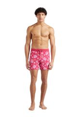 Vilebrequin Men's Turtle Heart Flocked Swim Shorts Groseille