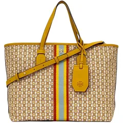 トリーバーチ ２way バッグ ジェミニ トートバッグ 美品 53304 0219 Tory Burch PVC レザー オレンジ レディース