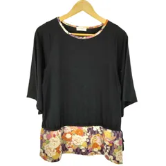 ユーズドフルギ USED古着 {{STYLE OPERATION}} 和柄切替七分袖カットソー レディース  M