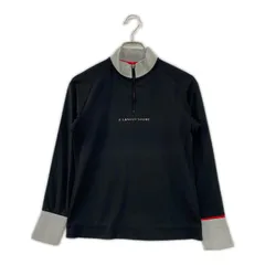 中古 レディース ランバンスポール LANVIN SPORT 長袖シャツ 36(S) 黒 ブラック ハーフジップ