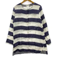 'S Max Mara エス マックスマーラ長袖シャツ size40/ネイビー×ホワイト
