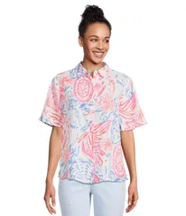 リリーピュリッツァー レディース トップス シャツ Lilly Pulitzeridoc Top Resort White Sun Sea Sand ホワイト