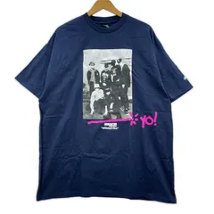 STUSSY ステューシー NOSTLGIA 半袖Ｔシャツ sizeXL/ネイビー