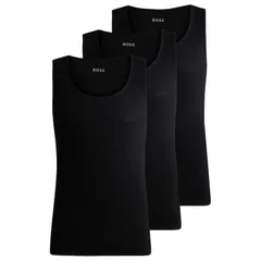 ボス メンズ トップス シャツ Boss Tanktop3p Ribclassic 10271762 Black 001 ブラック