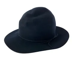 美品  LI HUÀ リーファー タグ付き ウール 中折れハット size表記なし/ネイビー