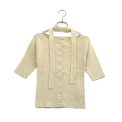 【新品】  MY___ / マイ | コットン リブ カットソー | FREE | ベージュ | レディース
