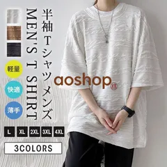 トップス 半袖 Tシャツ カットソー クルーネック メンズ シンプル カジュアル 軽量 快適 薄手 肌触り ルームウェア