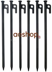 テントペグ 30cm 6本セット スチール製 キャンプ アウトドア 