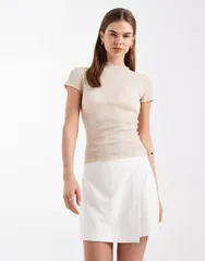 ヴェロモーダ レディース ボトムス ハーフパンツ・ショーツ ハイウエスト Vero Moda high waist skort Snowhite ホワイト