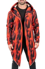 マセオ メンズ アウター ジャケット・ブルゾン Maceoo Hooded Longline Jacket Red レッド