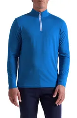 ブガッチ メンズ アウター パーカー・スウェット ハーフジップ Bugatchi Quarter Zipullover Classic Blue ブルー