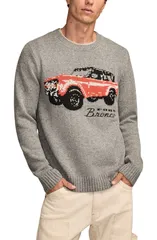 ラッキーブランド メンズ アウター パーカー・スウェット セーター コットン グラフィック Lucky Brand Bronco Graphicotton Blend Sweater Medium H