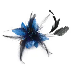 ブルー 8×8cm ブローチ レディース コサージュ 花