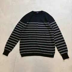 ITEMS URBAN RESEARCH （アイテムズ） URBAN RESEARCH （アーバンリサーチ）【美品】 長袖ニット セーター ボーダー柄 クルーネック WH84-11M002 コットン100% メンズ Sサイズ相当 Mサイズ相当 大人カジュアル