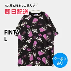FINTA Tシャツ/カットソー L ブラック その他総柄 ミドル丈 半袖 クルーネック(丸首) メンズのサムネイル
