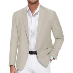 クーファンディ レディース アウター ジャケット・ブルゾン スリムフィット コート ブレザー COOFANDY Menslim Fit Suit Jacket Blazer Lightweight D