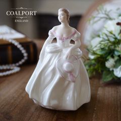 Coalport Estelle｜コールポート エステル ホワイト＆ピンク フィギュリン 陶器人形