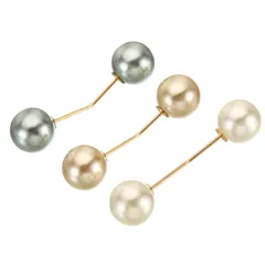 グレー 45×12mm ブローチ レディース ワイヤー 3個