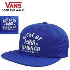 ヴァンズ VANS 【クリックポスト対応可】 HOUSE OF VANS HOV アンストラクチャー キャップ ハウスオブヴァンズ スケート スケボー アナハイム VN000QAD7WM ブルー 青 帽子 ロゴ フラットバイザー