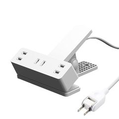 ECT-1430WH ホワイト 3m スイングプラグ ほこりシャッター付 クリップ 3個口 雷ガード 電源タップ エレコム
