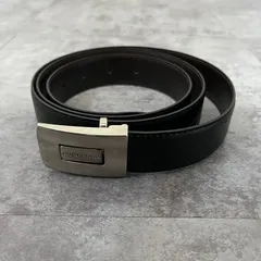 【BURBERRY】バーバリー メンズ ベルト レザー ブラック 黒 シルバーバックル ブランドロゴ イタリア製 ビジネス フォーマル 紳士用 スーツ