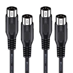 【新着商品】ケーブル、キーボード・シンセサイザー・電子ドラム・電子ピアノ・オーディオインターフェース対応 オス-オス、MIDI 1.8m、5ピンDIN - MIDIケーブル 2本セット Matters Cable