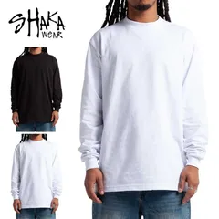 【クリックポスト対応可】 SHAKA WEAR シャカウェア メンズ 長袖Tシャツ MHL0 7.5OZ MAX HEAVYWEIGHT LONG SLEEVE TEE ホワイト ブラック 白 黒 厚手 無地 ロンT 大きいサイズ オーバーサイズ ストリート