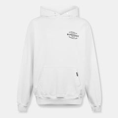 リプレゼント メンズ アウター パーカー・スウェット リラックスフィット Represent Mens Relaxed Fit Pullover Hoodie Flat White ホワイト