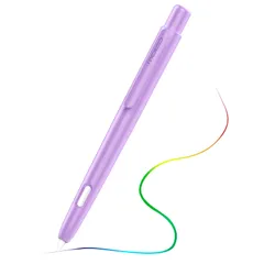 MoKo Apple Pencil第2世代用ホルダーケース 格納式Apple Pencil第2世代用ケース 保護ペンカバー 丈夫なクリップ付き ダブルタップ対応 パープル