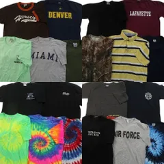 古着卸 まとめ売り Tシャツ トップス 20枚セット ( メンズ M ) リンガーT ポロシャツ ミリタリー AIRFORE  中古 古着 NG3916