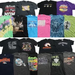 古着卸 まとめ売り プリント Tシャツ 20枚セット ( メンズ XL ) アニマル 大判プリント プロチーム MLB スカル NFL 中古 古着 NG3921