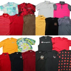 古着卸 まとめ売り Tシャツ トップス 20枚セット ( メンズ XL ) ノースリーブ スカル ミリタリー カーハート ポロシャツ 中古 古着 NG3984