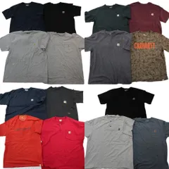古着卸 まとめ売り カーハート Tシャツ 15枚セット ( メンズ L/XL ) ヘンリーネック 迷彩柄 ポケット付き 中古 古着 NG4042