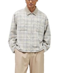 リプレゼント メンズ トップス シャツ Represent Cord Zip Flannel Shirt Mineral