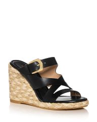 スチュアート ワイツマン レディース シューズ サンダル Stuart Weitzman Womensai Espadrille Wedge Sandals Black ブラック