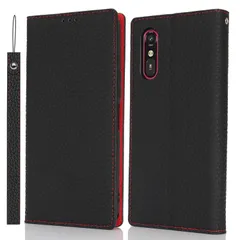 新品 Elick らくらくスマートフォン a A401FC 用 ケース 手帳型 高級牛革 らくらくスマートフォン Lite MR01 ケース 手帳型 本革 グネット式 スタンド機能 カード収納 耐衝撃 ストラップホール付き a A401FC / Lite MR
