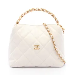 シャネル CHANEL ハンドバッグ マトラッセ スモールホーボー 2WAY ホワイト キャビアスキン(グレインドカーフ) マトラッセ スモールホーボー チェーンショルダー