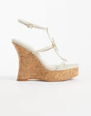 エイソス レディース シューズ サンダル ASOS DESIGN Tia skinny wedge sandals with sun detail inatural NATURAL