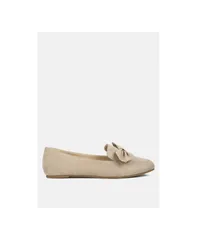ロンドンラグ レディース シューズ パンプス ローファー London Rag Womens Remee Front Bow Loafers Tan microfiber タン