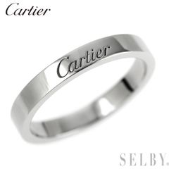 カルティエ Pt950 リング Cドゥ エングレーブド 54号