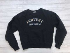 W.W.G フーズフーギャラリー WHO'S WHO gallery レディース ロゴ刺繍ワッペン アメカジ ストリート スウェット トレーナー 綿100% F 黒