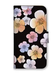Google Pixel 11 Pro XL ケース 手帳型 グーグル ピクセル 11ProXL スマホケース 携帯ケース お花 花柄 フラワー 水彩 和柄 かわいい おしゃれ 綺麗 キレイ きれい ブラック スマホカバー カラー02