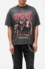 リプレゼント メンズ トップス Tシャツ グラフィック Represent Dream On Tour Graphic TShirt Sun Fade Grey グレー