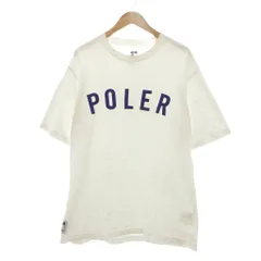 ポーラー POLER Tシャツ 半袖 ラウンドネック ロゴ プリント L 白 ホワイト 紫 パープル /SX ■IBO101のサムネイル