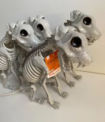 スケルトン犬　4個セット　ハロウィン　インテリア　ダイソー　スケルトンドッグ